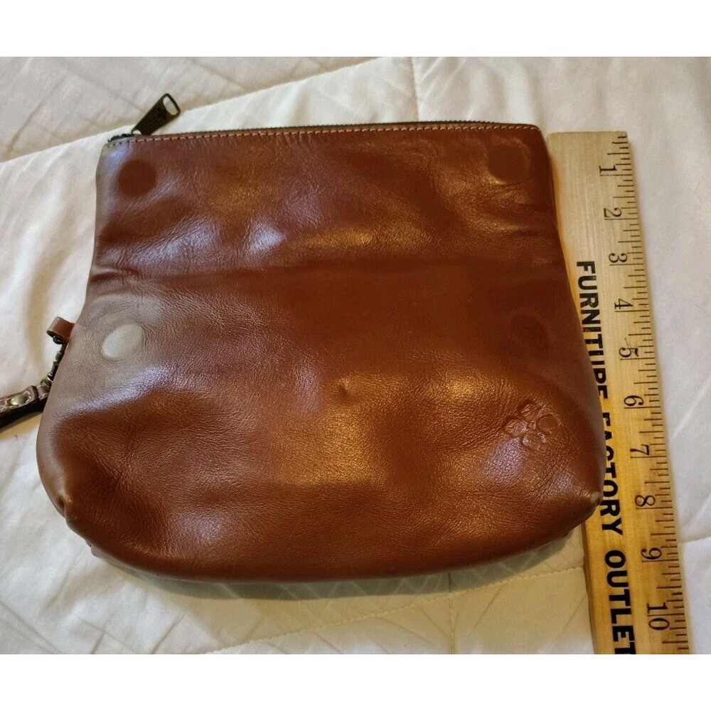 ​Patricia Nash Tan Leather Foldover Wristlet Clutch Bag — AS IS / READ DESC - Picture 16 of 16